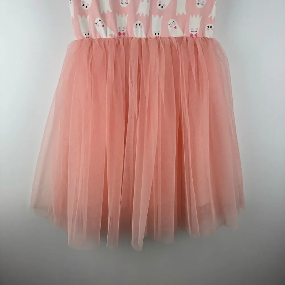 Taylor Joelle Pink Girly Ghosts Tutu Tulle Twirl Dress ~ 12
